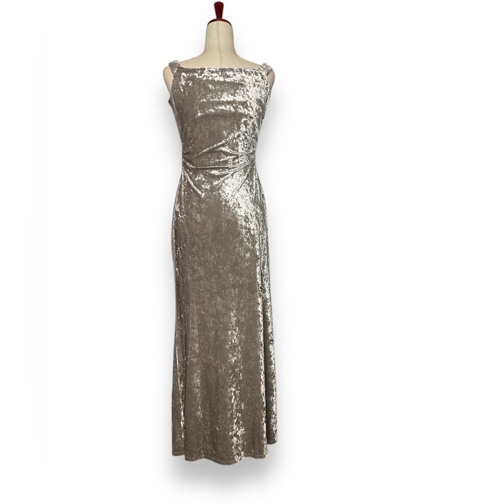 Reformation Silver Velvet Maxi Dress - Picture 4 of 15
